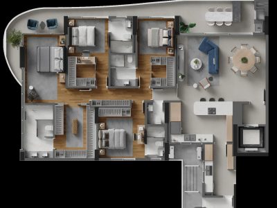 Apartamento com 3 suítes no Skyline em Itajaí